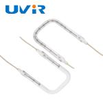 Semi Coated White Halogen Infrared Heating lamp tube U Shaped