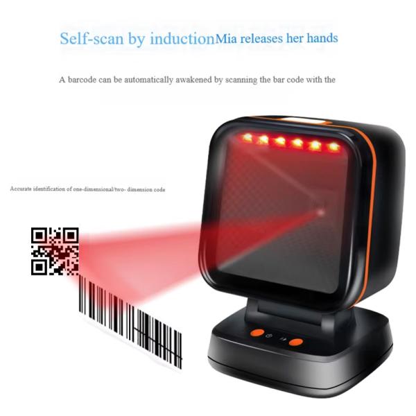 2D Omnidirectional Barcode Scanner QR Code Desktop Barcode Reader for Supermarke
