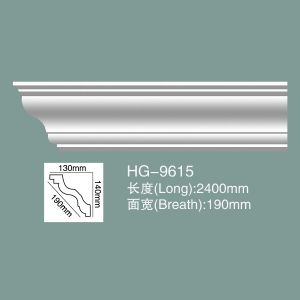 China Cornice Moulding Polyurethane Crown Moulding HG-9615 factory