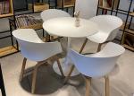 Patented Wooden Leg Plastic Chair Polypropylene Back Multicolor In Living Room
