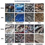 Waste Scrap Two Shaft Shredder Engine Electric Motor Shredder Machine