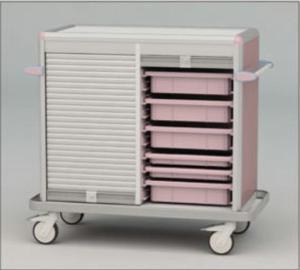 China Hospital Medical Trolleys , Dispensing Medication / Drug Carts factory