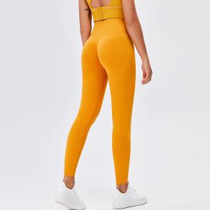 China ZHIHUI Squat Proof OEM Warm High Waisted Leggings Orange Tights Womens Mustard factory