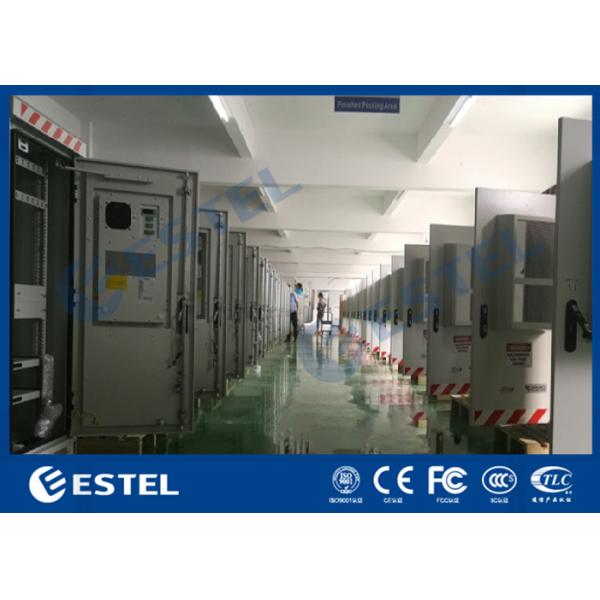 Front Access Outdoor Telecom Cabinet IP55 Galvanized Steel With UPS PDU EMS