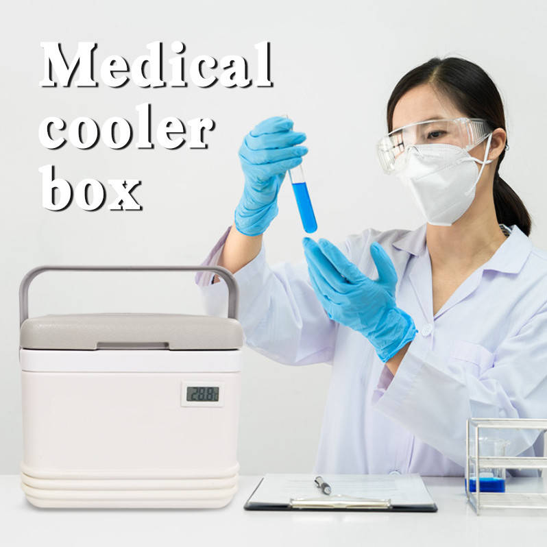 2-8°C Temperature Range White Medical Cooler Box with External Dimensions of 260*200*200mm