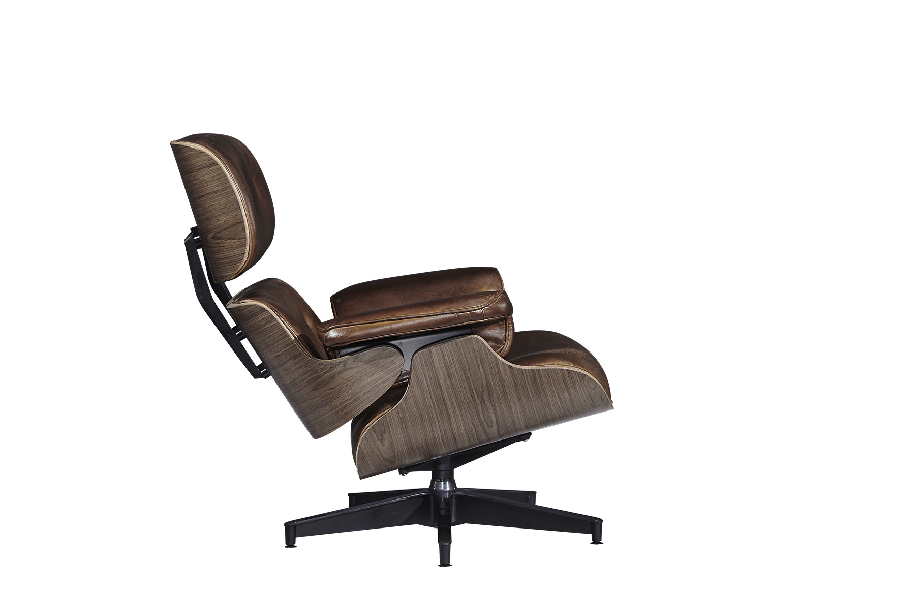 Eames Lounge Chair Leather Recliner Swivel Chair With Matching Footstool