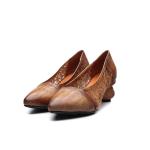 S430 Summer New Fashion Women'S Shoes Pointed Toe Leather Single Shoes Mesh