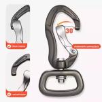 Aviation Aluminum Self Swivel Rock Climbing Carabiner with Auto Locking 4KN Snap