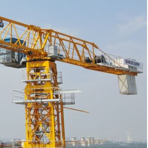 50m Flat Top Tower Crane Lift Capacity 16 Ton