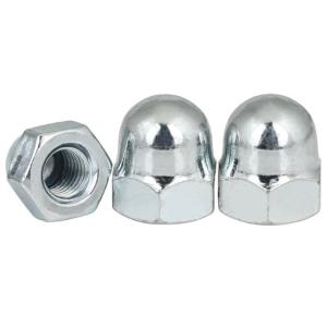 China Direct Supply DIN1587 Hex Domed Cap Nuts in Nickel Galvanized White Blue Zinc Plated factory