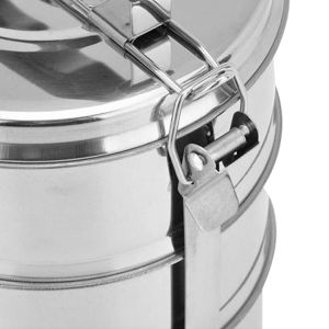 Stainless steel multifunctional lunch box with compartments and multiple layers