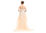 Ladies Shoulder - Straps High Low Prom Party Dress With Embroidery Decor
