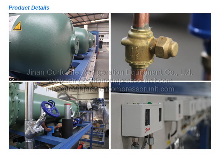 Air Cooled Piston Condensing Commercial Refrigeration Units For Carrot Freeze Room