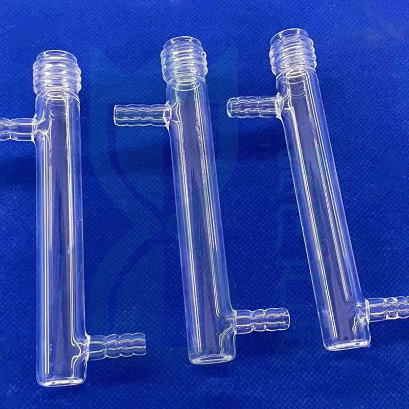 Fused Silicon Sealed Quartz Thread Pipe / Science Lab Glassware