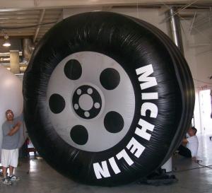 China inflatable advertising car tire / inflatable promotion products factory