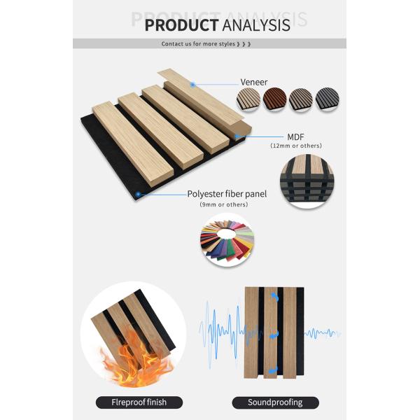 MQ Music Studio Equipment Wall Tiles Panel Wallboard MDF Soundproof Wood Slat Wall Panels Veneer Acoustic Panels