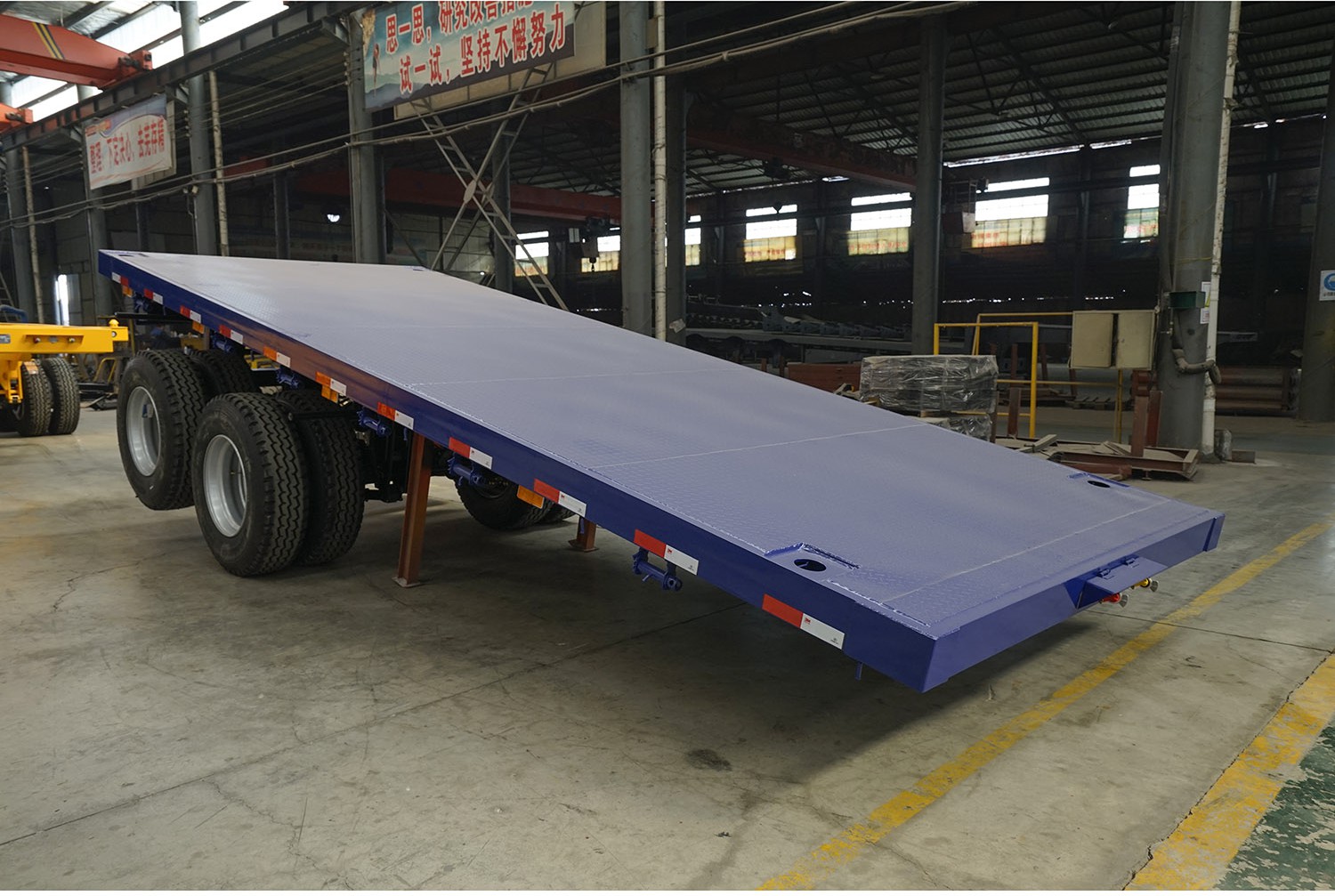Common Mechanical Suspension 2 Axles Platform Trailer Flat Bed Semi Trailer WEORES6641A