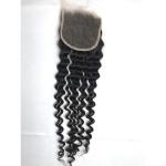 Natural 100% Brazilian Virgin Deep Wave Hair Bundles With 4x4 Lace Closure