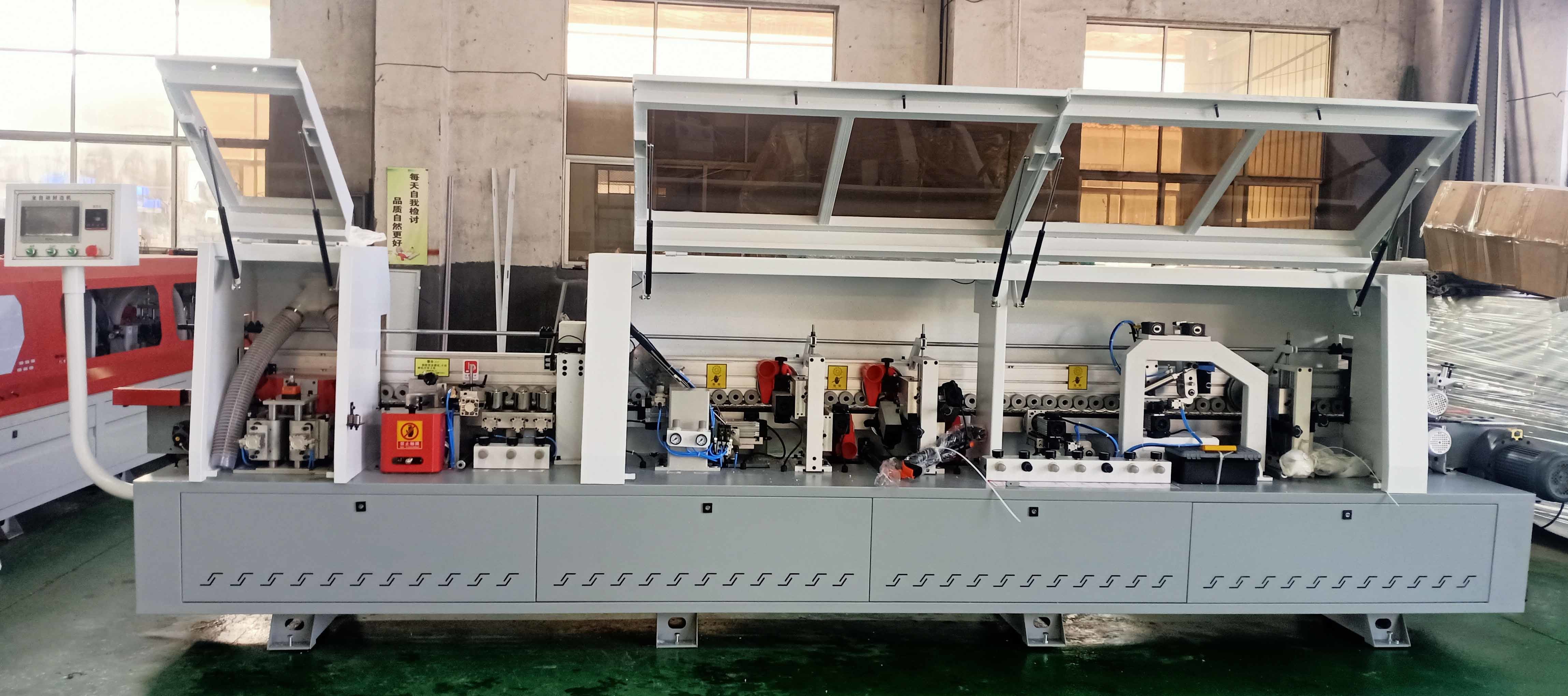 KC308 MDF wood door edge banding machine with pre-milling R round trim functions