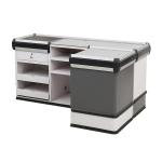 Customized Durability Cash Counter Table / Supermarket Steel Checkout Counters