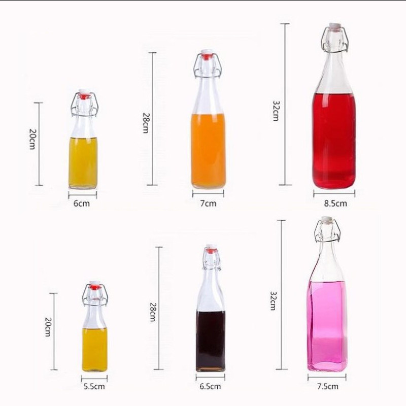 1000ml Glass Drink Bottles Coffee Juice Swing Top Glass Bottles