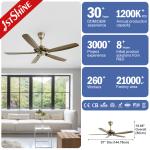 57 Inch Farmhouse Low Profile Dc Motor Ceiling Fan With Remote Control