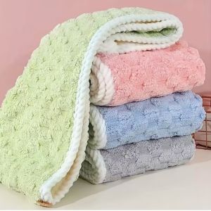 China Double-Layer Thickened Quick-Drying Head Wrap – Super Absorbent & Soft Hair Towel for Women on sale