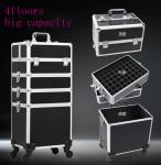 Fashion Large Makeup Case , Beauty Trolley Case With Drawers 350*260*710mm