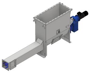 China 3250mm Length 3kw Horizontal Screw Conveyor factory