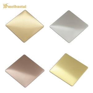 China Sandblasted Silver Gold Decorative Stainless Steel Sheet 0.65mm Four Feet factory
