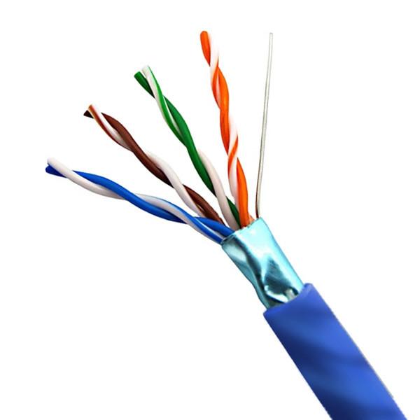 0.47mm FTP CAT5E Cable Blue PVC Jacket Pure Copper High Speed Network Cable