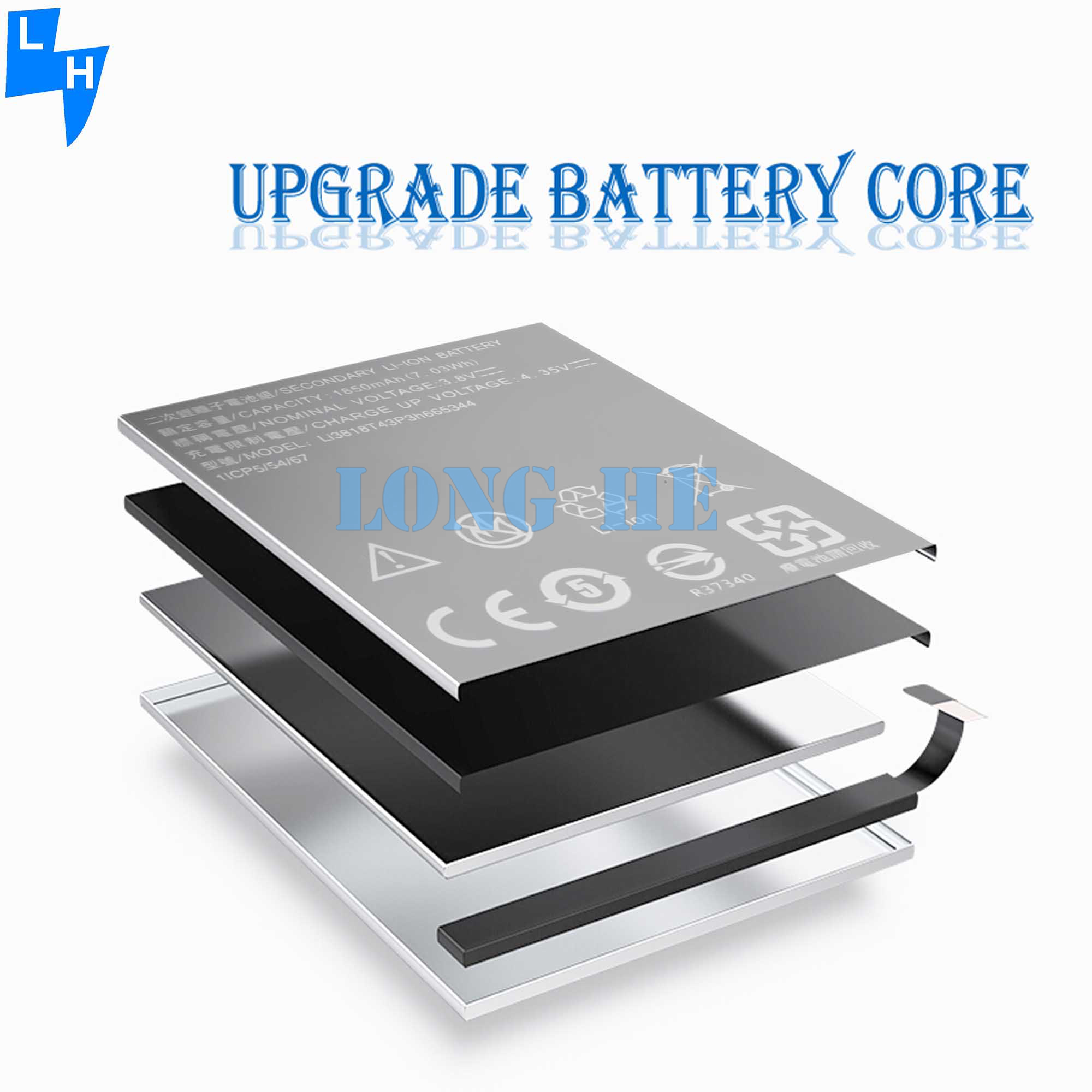 1400mAh Mobile Phone Battery for ZTE Blade Q Pro GF3 T320 A5S Li3818T43P3h665344
