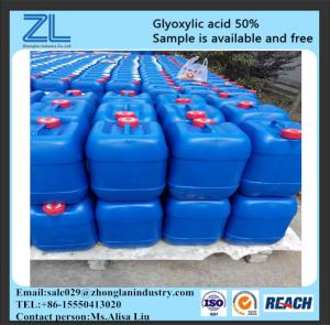 China CAS NO.:298-12-4,glyoxylic acid 50% used in semipermanent hair straightening factory
