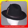 Buy cheap 1088 Sun Accessory customized fashion mens fedora hats wool felt hats from wholesalers