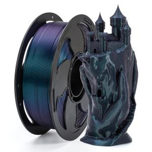 China 3D Printer Filament 1.75mm Color Change Filament Royal Green 1kg PLA+ Filament factory
