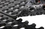 Interlock Non-slip Rubber Mat Sith Holes Drainage Holes Rubber Ramp Mat Roll