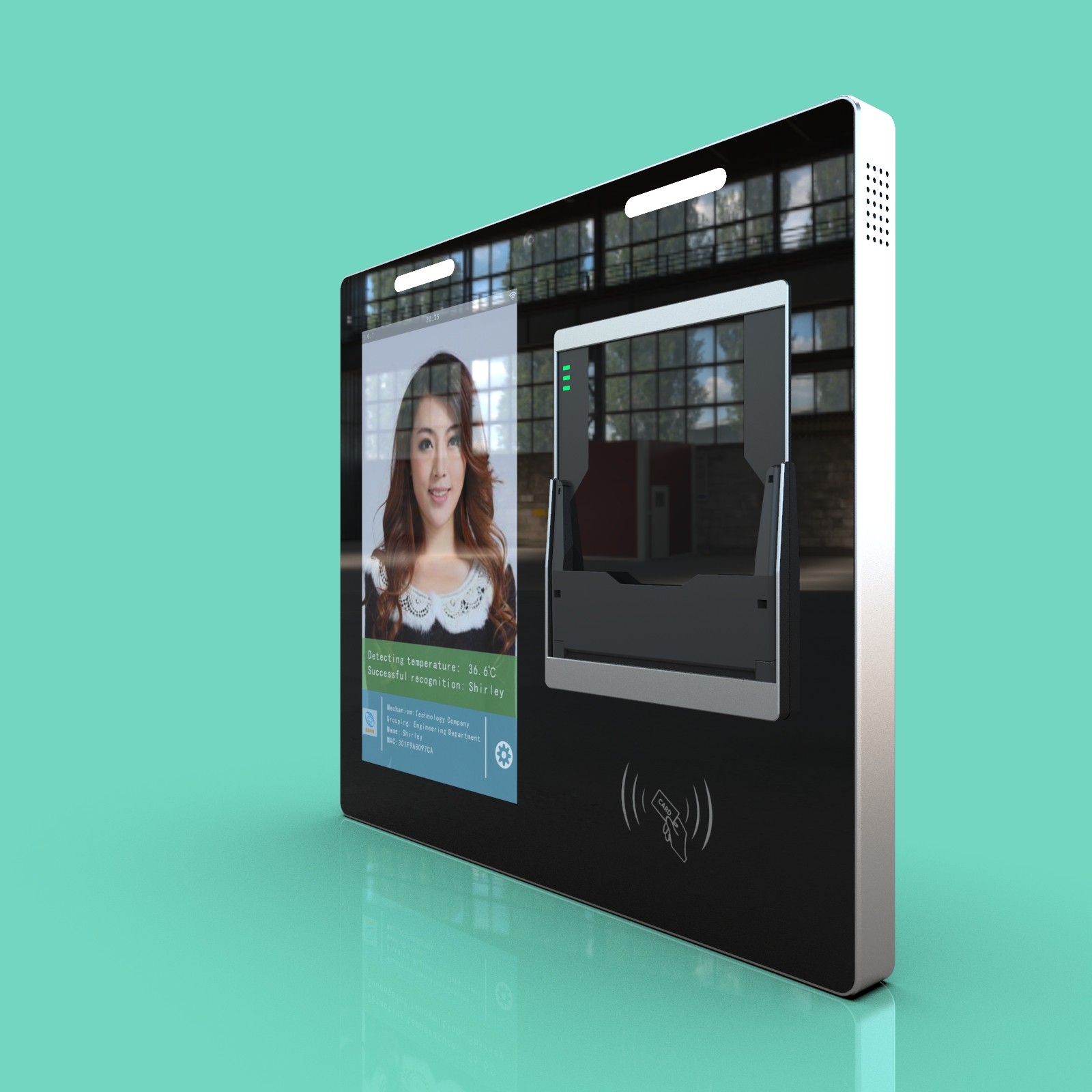 JP1304 13-Inch Wall-Mounted Passport Recognition Access Control Machine integrates Optical Character Recognition (OCR)