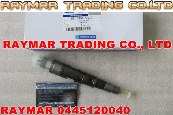 BOSCH common rail injector 0445120040 for DAEWOO DOOSAN 65.10401-7001C, 65.10401