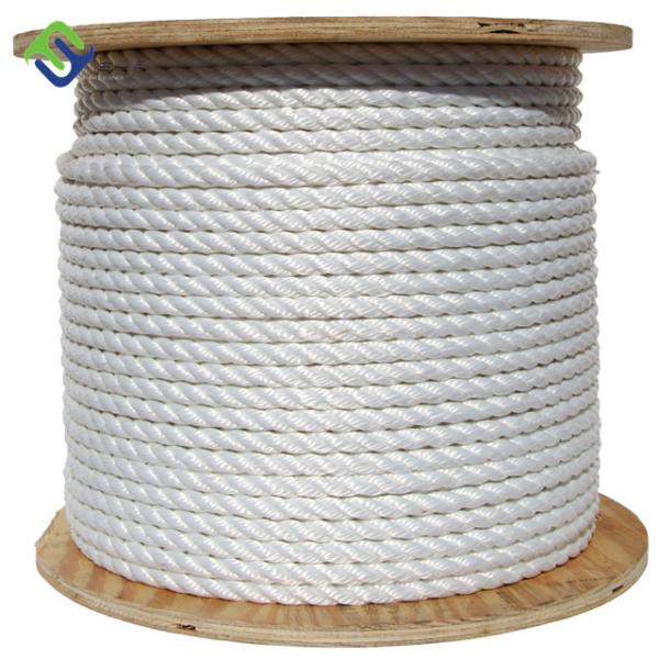 China 16mm Nylon 3 Strand Twisted Marine Rope With CCS Certificate factory