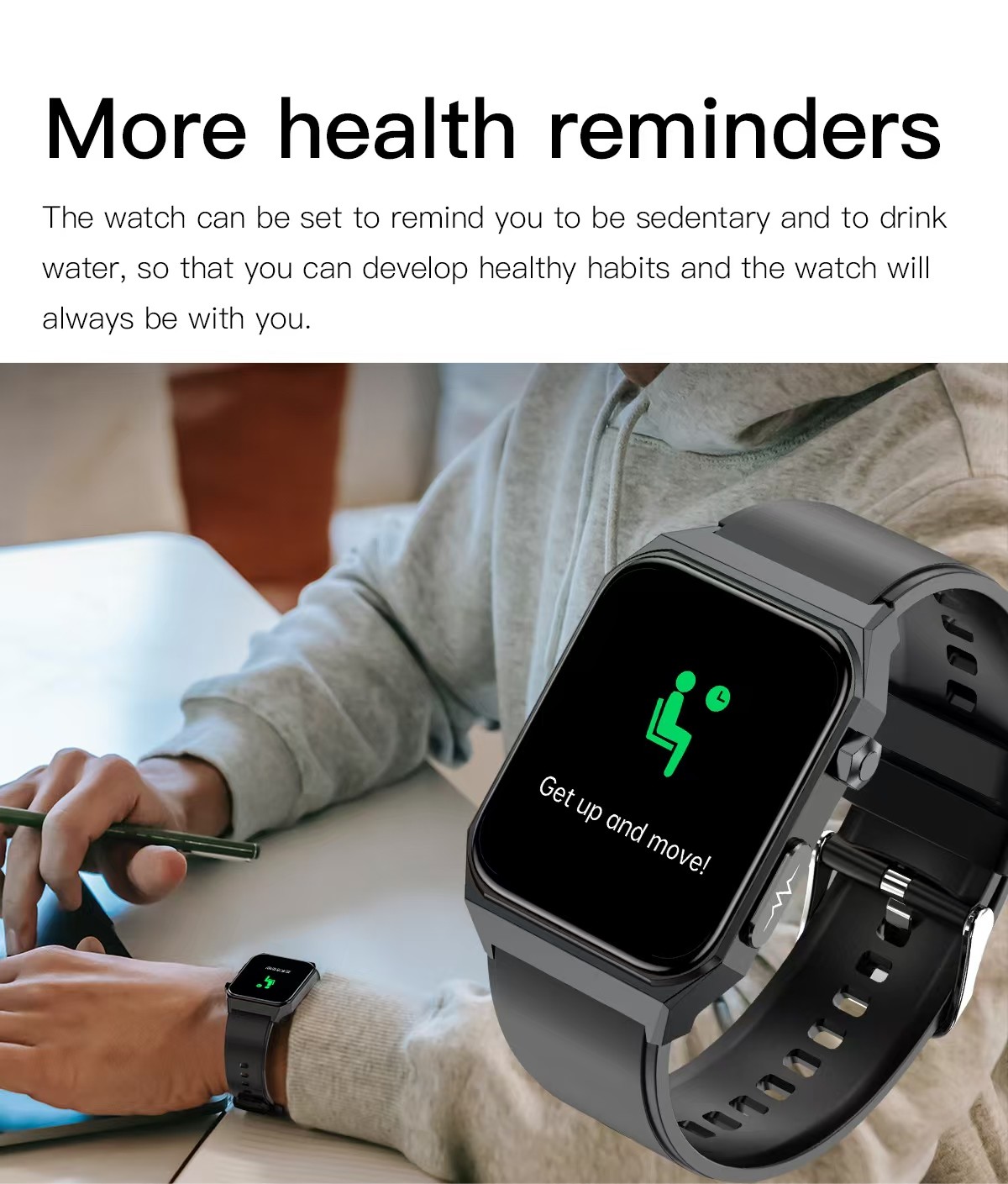 E530 Smart watch Music Control Health Monitoring Smartwatch With Blood Sugar SMS Reminder