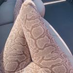 Women Seamless Yoga Wear Snake Print Stretchy 3 Pieces Sets Wide Strap