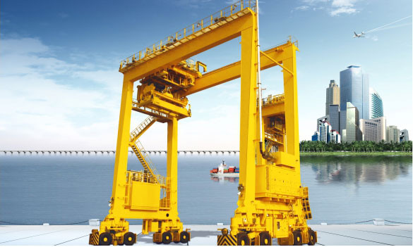 Container Yard Double Girder Rail Mounted Portal Crane Working Duty A7
