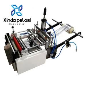 China 220V Polythene Bag Cutting And Sealing Machine High Productivity factory