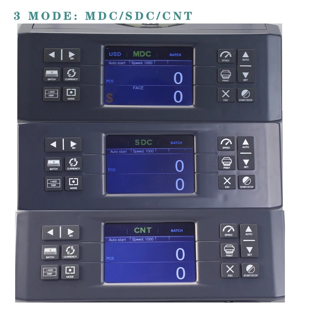 FMD-880 two cis one pocket bank note counter and sorter USD EUR mix value counting machine mixed denomination bill count