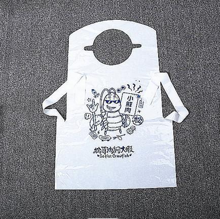 Disposable Non Woven Fabric Apron Hot Pot Restaurant Adult Children Lobster Meal