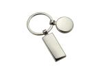 Promotion Custom Logo Metal Keychain Holder Cute Pendant Rectangle Body
