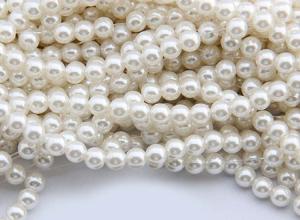 China Whtie Color 3mm -30mm Round ABS Plastic Bead Imitation Pearls Strand factory