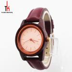Simple Ladies Watch Leather Strap Stainless Steel Crown 10MM Thickness