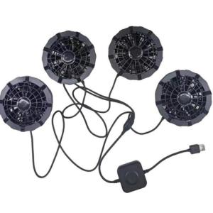 China Fan 4pcs Keep Inside Clothes Cooling Jacket Fan With Four-Way Controlled Wire factory