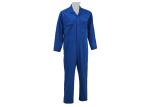 65% Polyester 35% Cotton Twill Mens Work Coveralls Mid Blue Raglan Sleeve